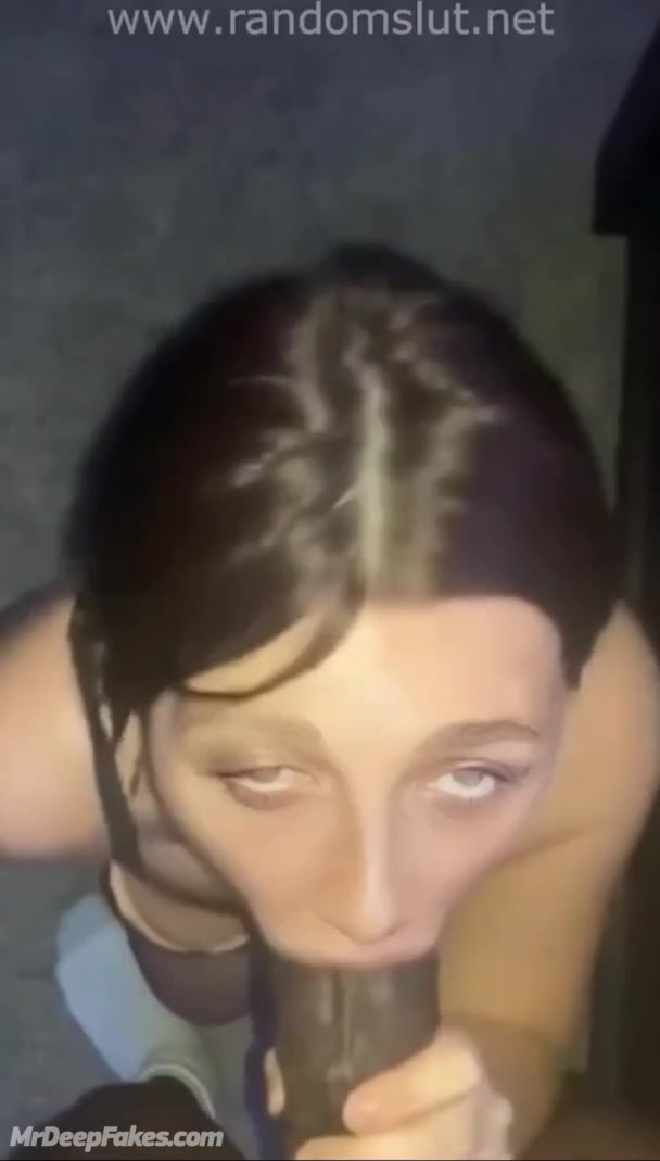 Tattooed Emma Chamberlain blowing big black cock/deepfake scene