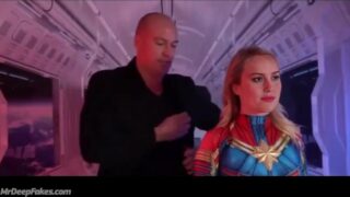 Sexy blonde Brie Larson in full control of her man / deepfake