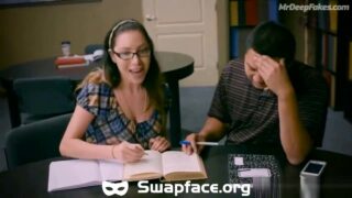 Couple fuck in the library – Maria Papadakis & Chris Konopka fakeapp