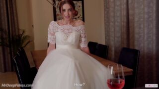 Runaway bride Gibi ASMR let a stranger cum in her mouth, fakeapp