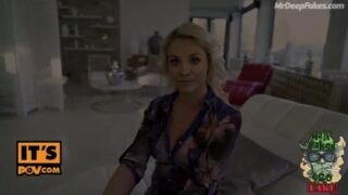 Blonde slut Kaley Cuoco is the remedy for office boner // POV fakes